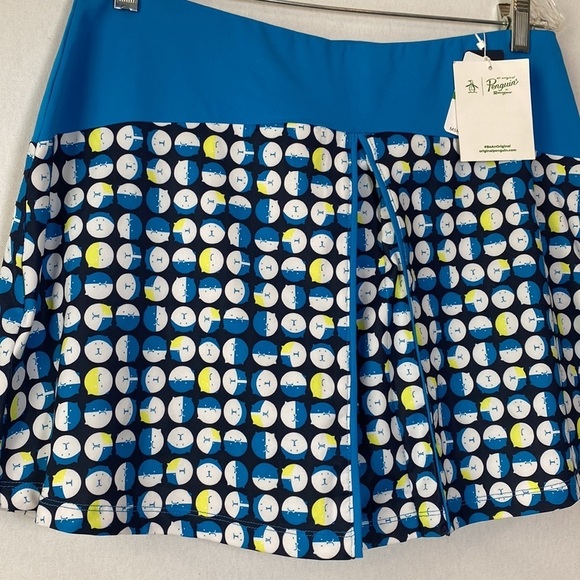 Original Penguin Golf Skort NWT Womens Large Blue Cat Print Lined Active Outdoor - Picture 5 of 17